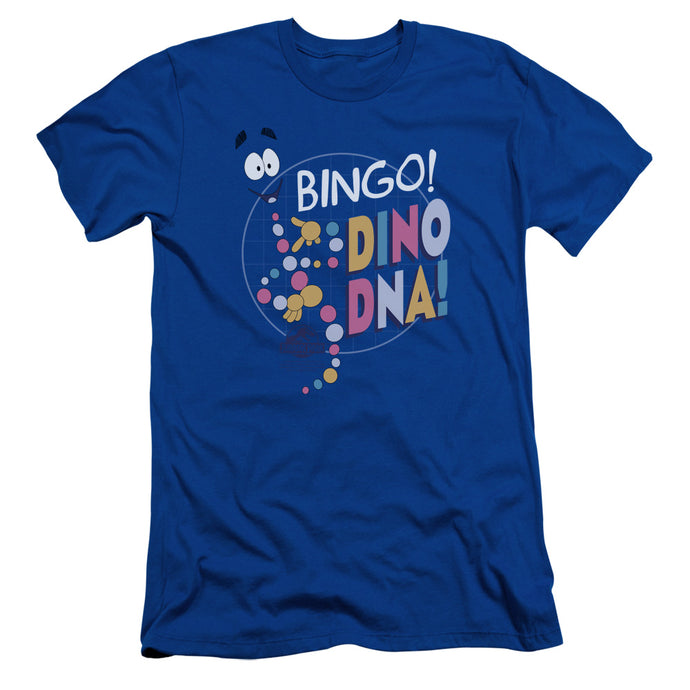 Jurassic Park Bingo Dino DNA Slim Fit Mens T Shirt Royal Blue