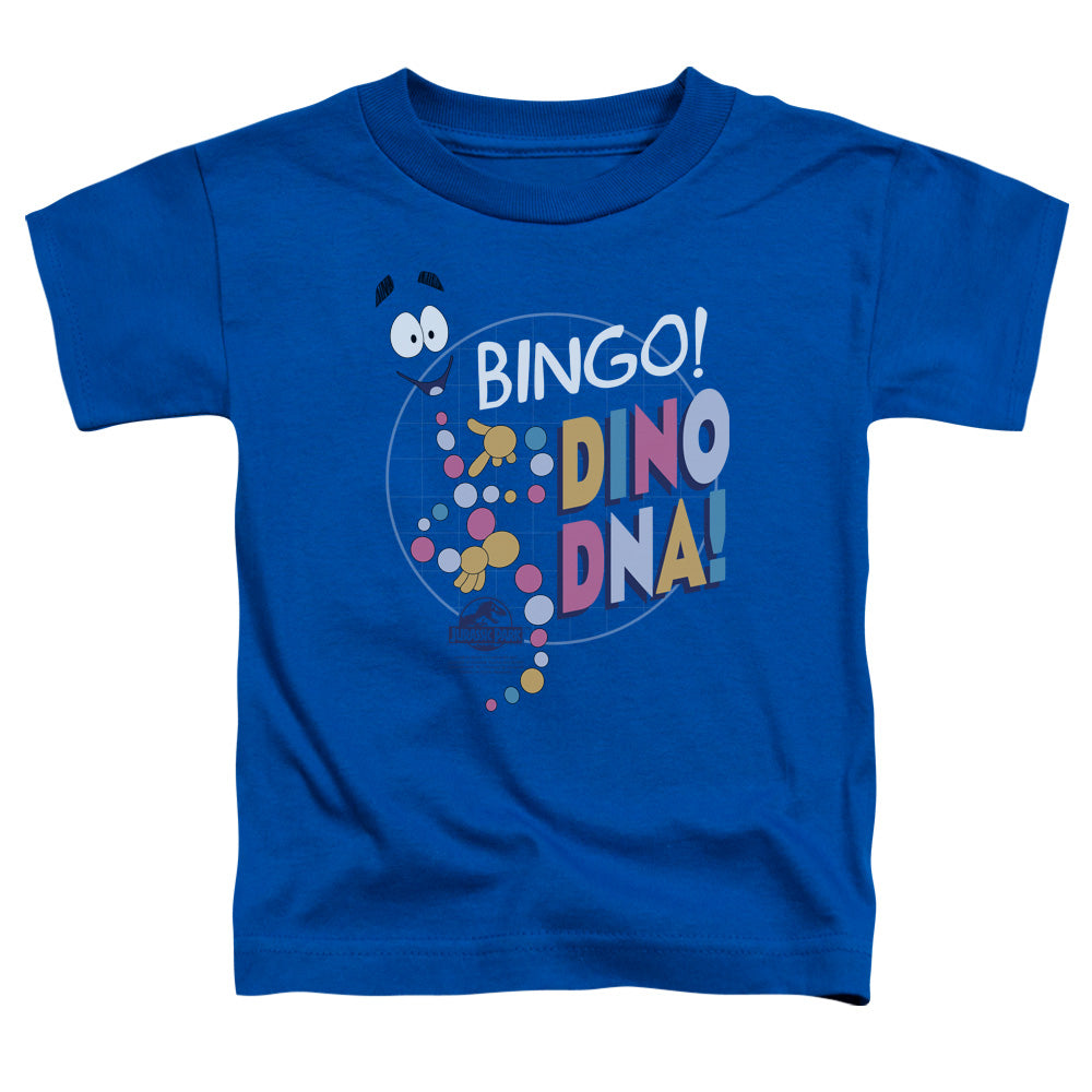 Jurassic Park Bingo Dino DNA Toddler Kids Youth T Shirt Royal Blue