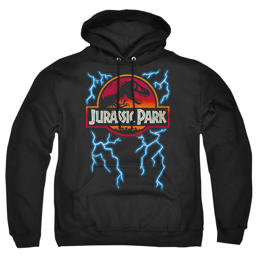 Jurassic Park Lightning Logo Mens Hoodie Black