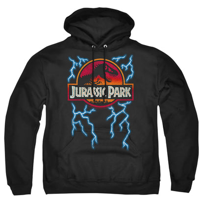 Jurassic Park Lightning Logo Mens Hoodie Black