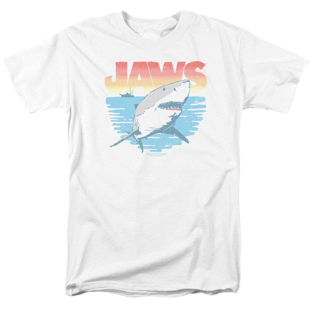 Jaws Cool Waves Mens T Shirt White