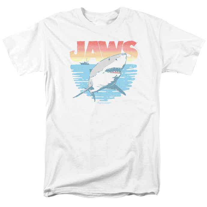 Jaws Cool Waves Mens T Shirt White