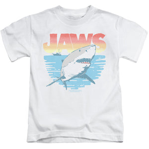 Jaws Cool Waves Juvenile Kids Youth T Shirt White