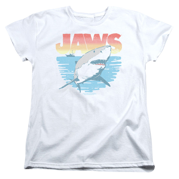 Jaws Cool Waves Womens T Shirt White