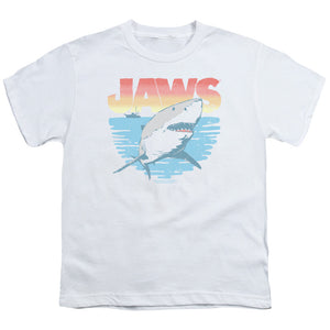Jaws Cool Waves Kids Youth T Shirt White