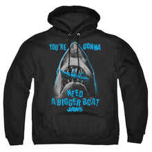 Load image into Gallery viewer, Jaws Boat In Mouth Mens Hoodie Black
