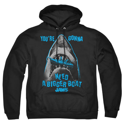 Jaws Boat In Mouth Mens Hoodie Black