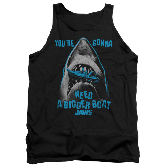 Jaws Boat In Mouth Mens Tank Top Shirt Black