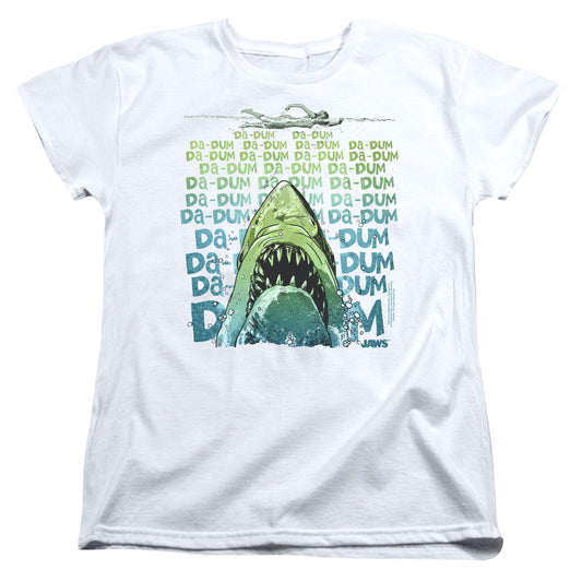 Jaws Da Dum Womens T Shirt White