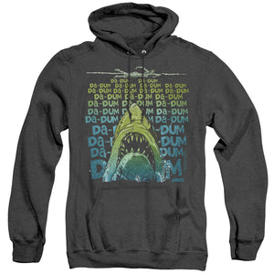 Jaws Da Dum Heather Mens Hoodie Black