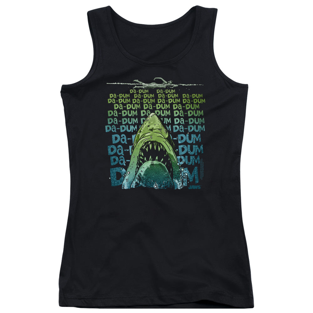 Jaws Da Dum Womens Tank Top Shirt Black