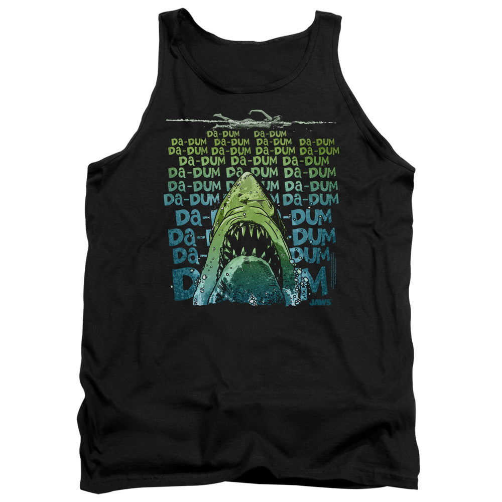 Jaws Da Dum Mens Tank Top Shirt Black