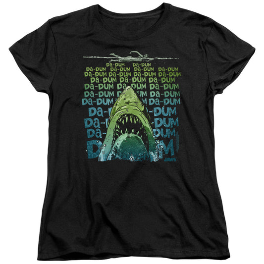 Jaws Da Dum Womens T Shirt Black