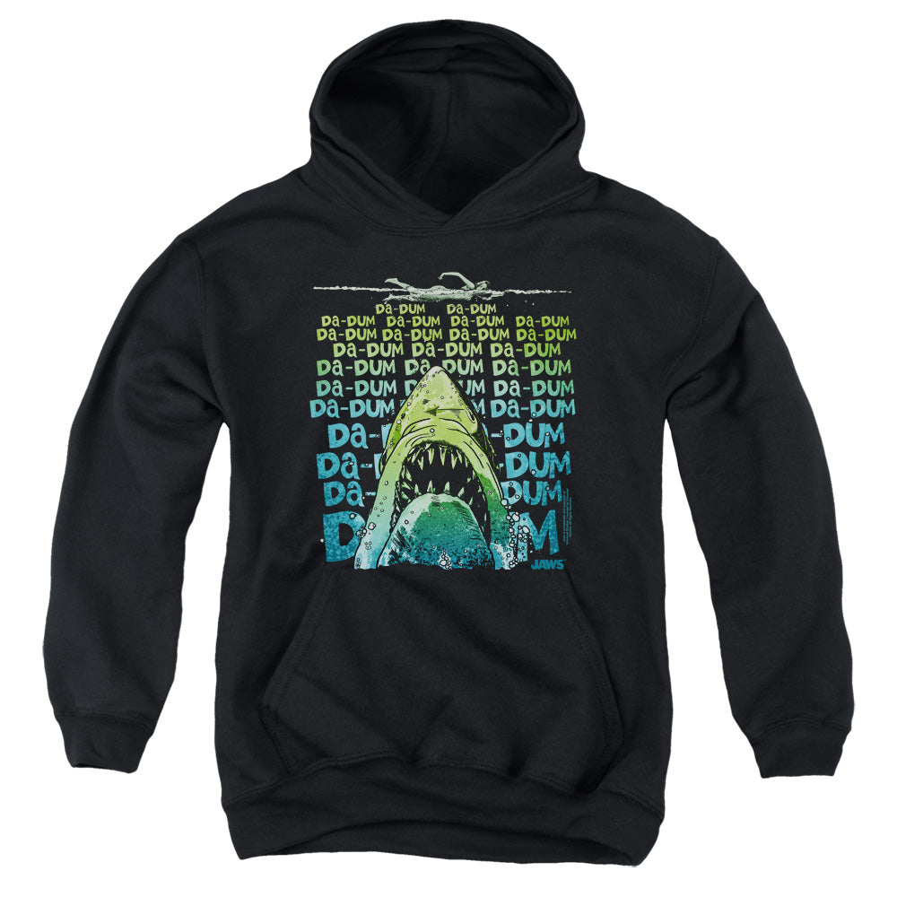 Jaws Da Dum Kids Youth Hoodie Black