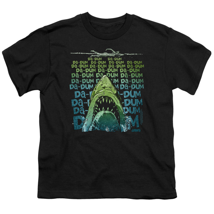Jaws Da Dum Kids Youth T Shirt Black