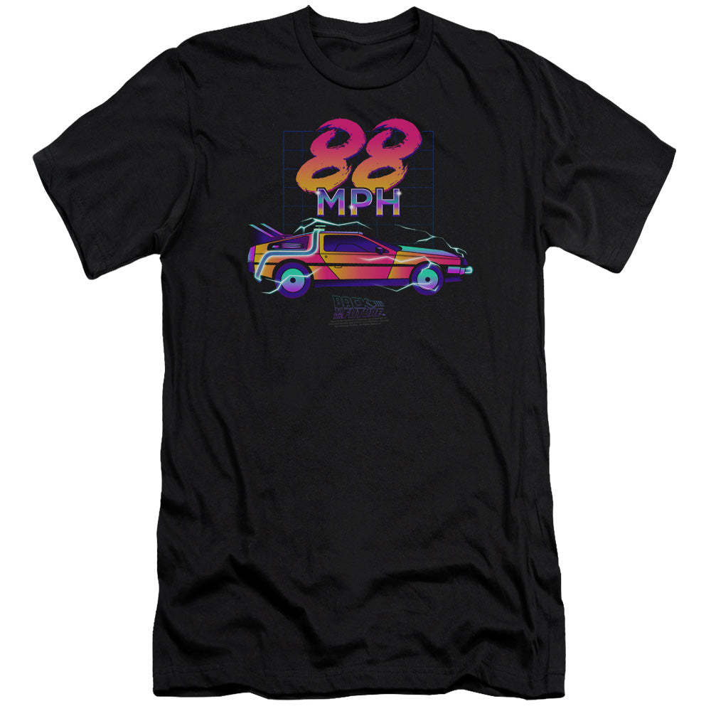 Back To The Future 88 MPH Slim Fit Mens T Shirt Black