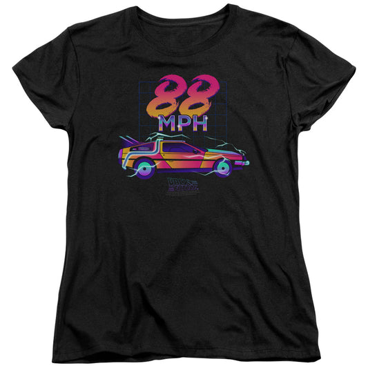 Back To The Future 88 MPH Womens T Shirt Black