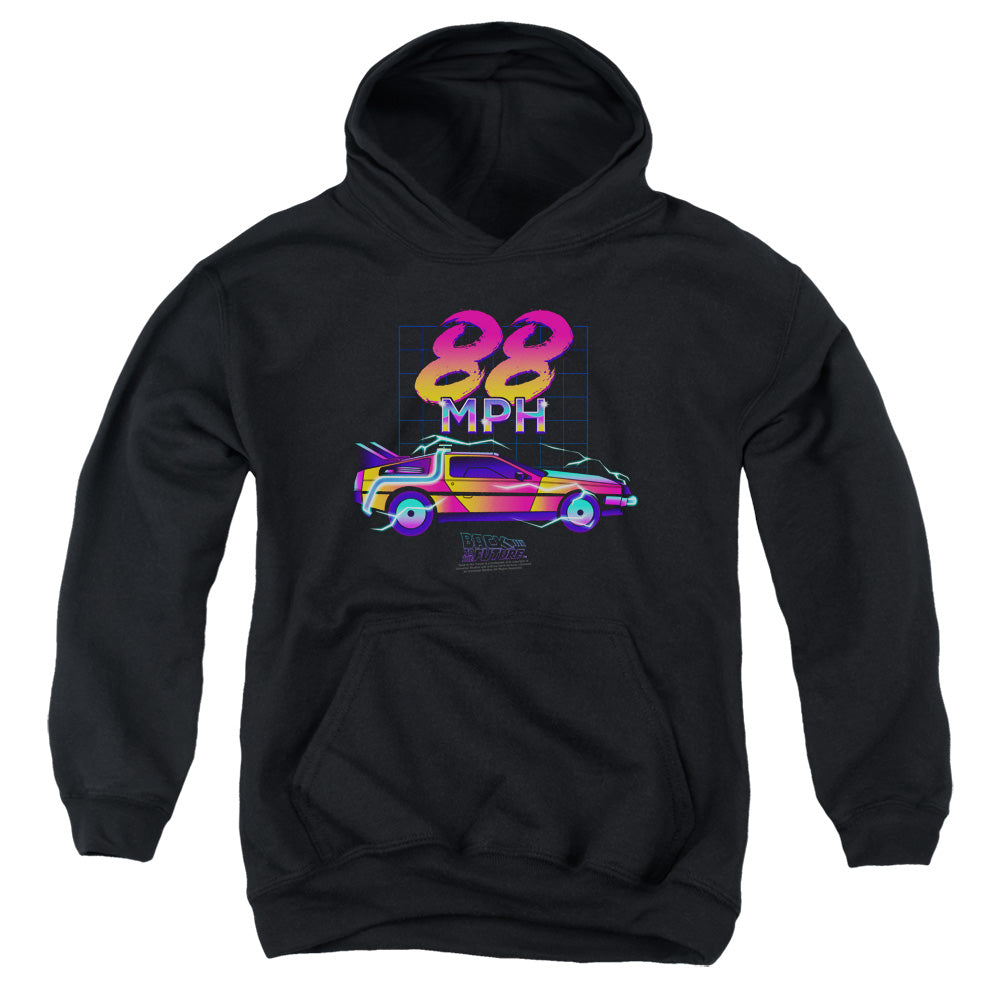 Back To The Future 88 MPH Kids Youth Hoodie Black