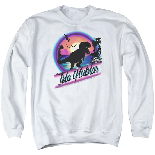 Jurassic Park Prehistoric Walk Mens Crewneck Sweatshirt White