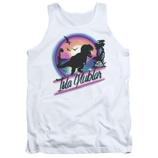 Jurassic Park Prehistoric Walk Mens Tank Top Shirt White