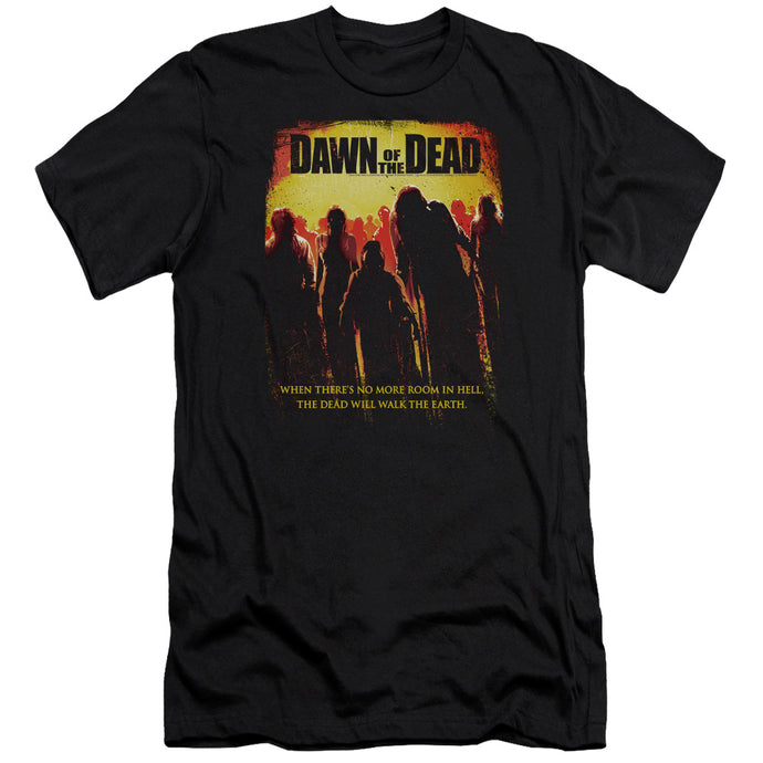Dawn Of The Dead Title Slim Fit Mens T Shirt Black