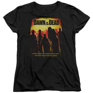 Dawn Of The Dead Title Womens T Shirt Black