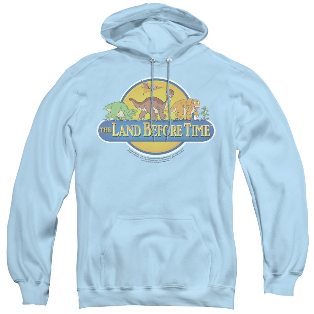 The Land Before Time Dino Breakout Mens Hoodie Light Blue