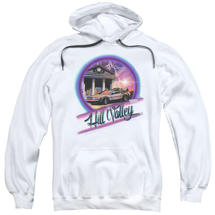 Back To The Future Ride Mens Hoodie White