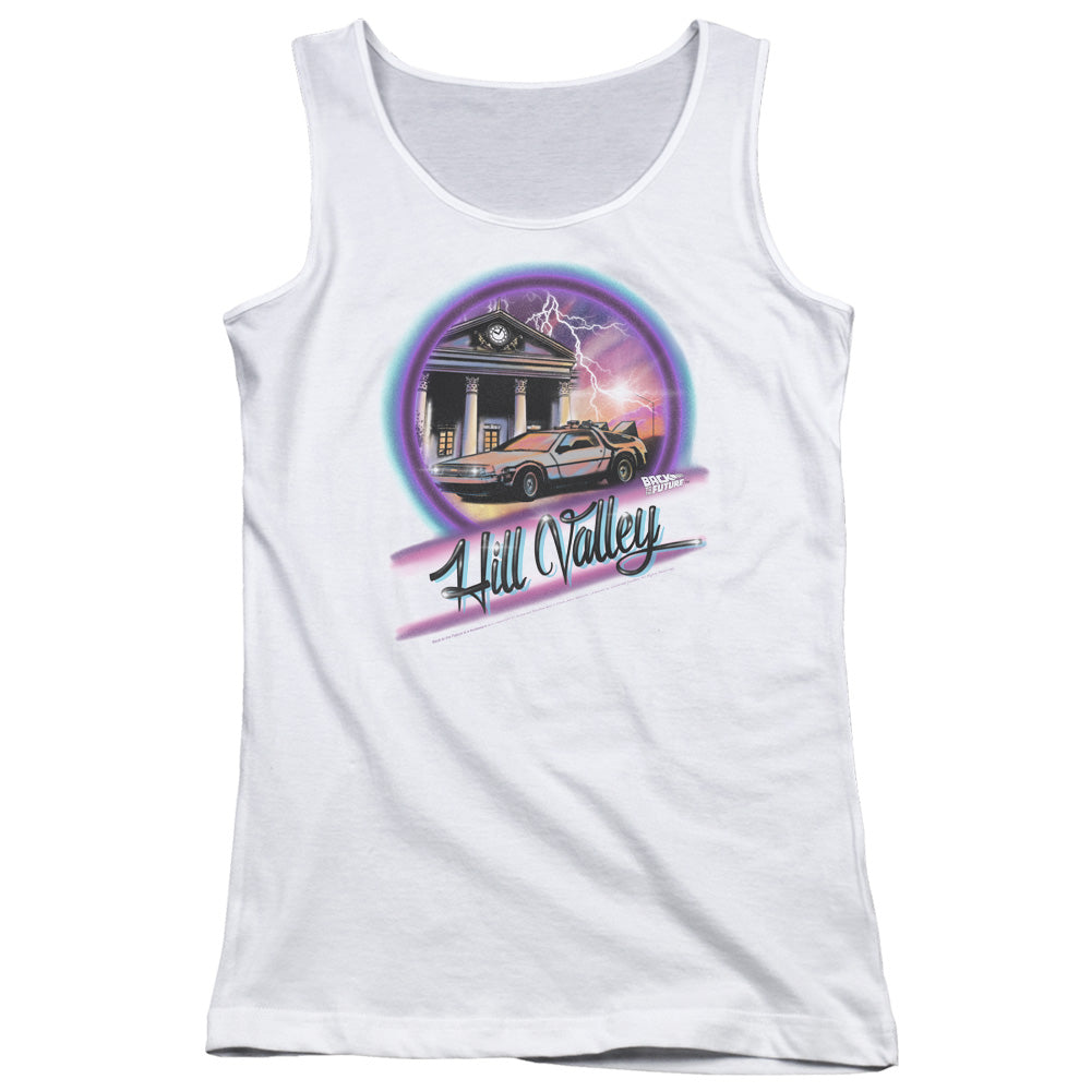 Back To The Future Ride Womens Tank Top Shirt White