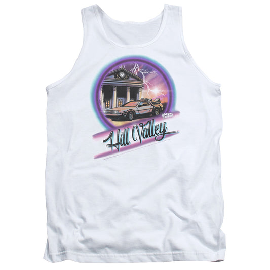 Back To The Future Ride Mens Tank Top Shirt White