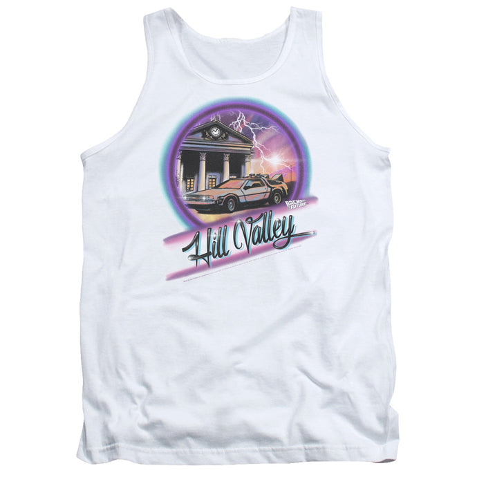 Back To The Future Ride Mens Tank Top Shirt White