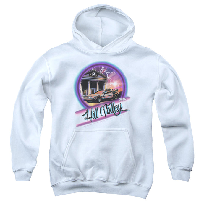 Back To The Future Ride Kids Youth Hoodie White