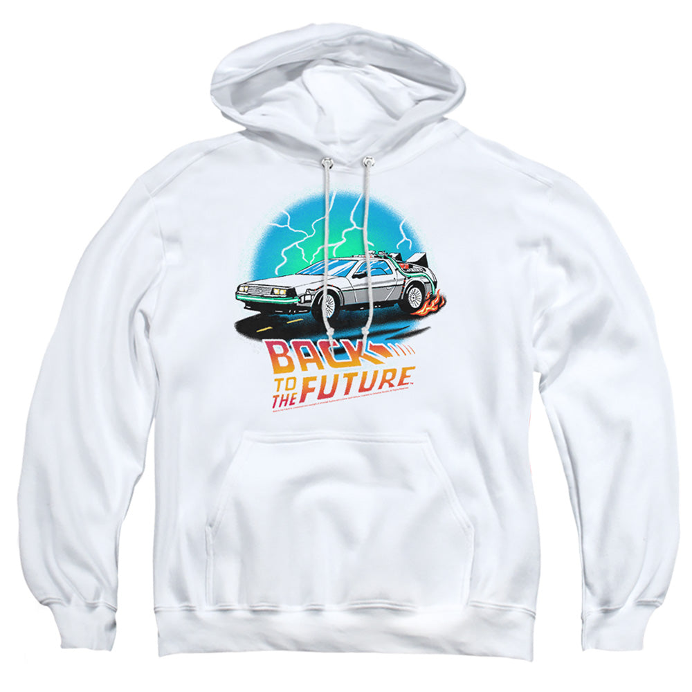 Back To The Future Bttf Airbrush Mens Hoodie White