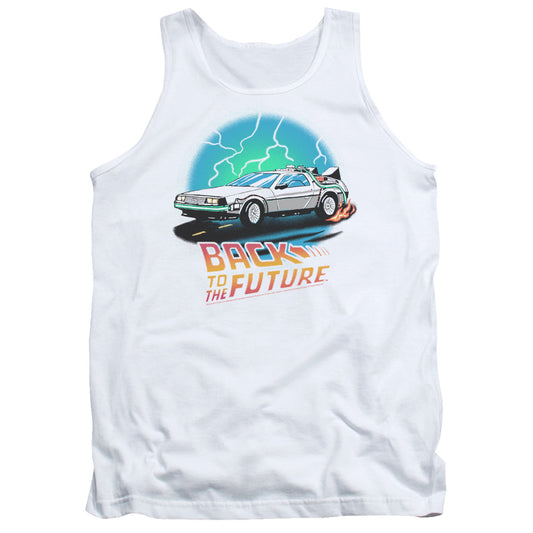 Back To The Future Airbrush Mens Tank Top Shirt White