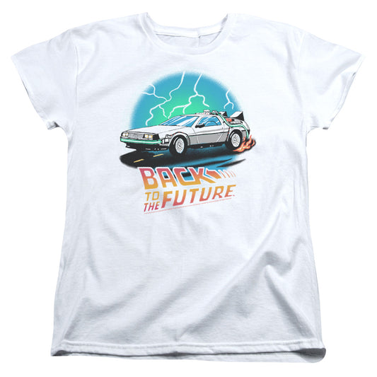 Back To The Future Airbrush Womens T Shirt White