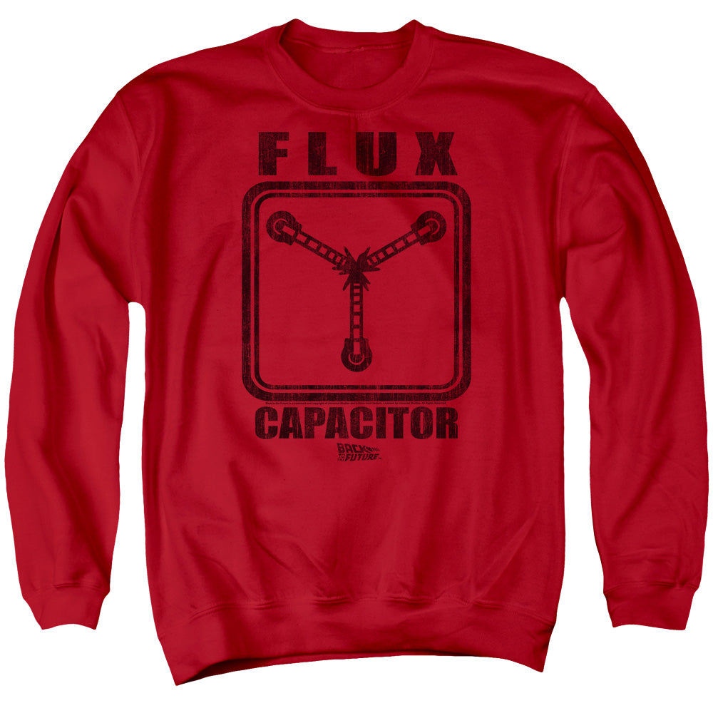 Back To The Future Flux Capacitor Mens Crewneck Sweatshirt Red