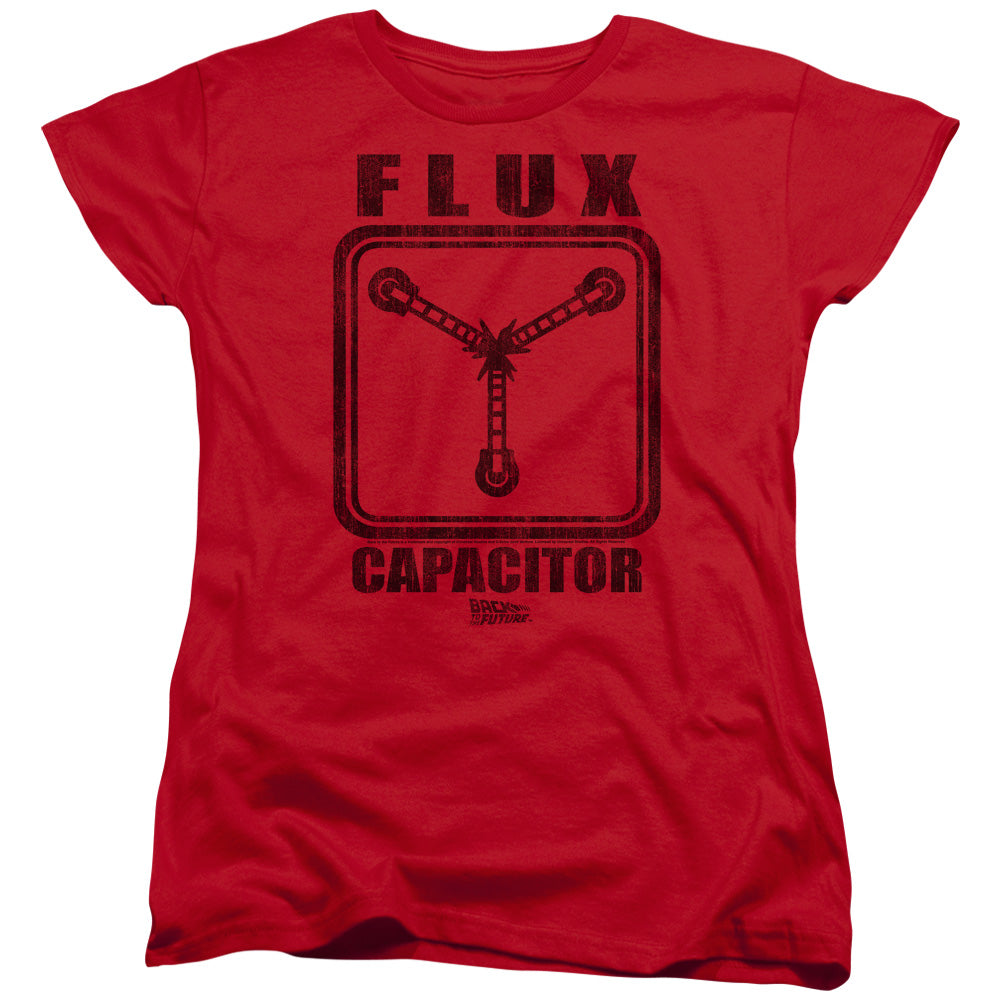 Back To The Future Flux Capacitor Womens T Shirt Red