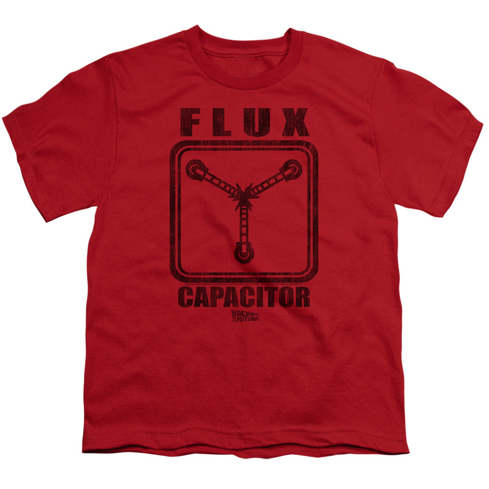 Back To The Future Flux Capacitor Kids Youth T Shirt Red