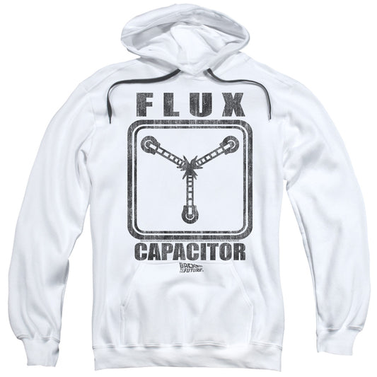 Back To The Future Flux Capacitor Mens Hoodie White