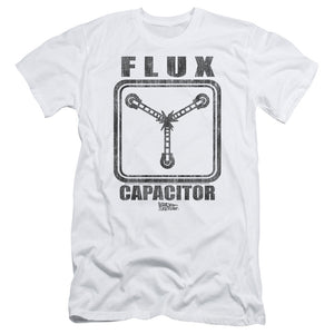Back To The Future Flux Capacitor Slim Fit Mens T Shirt White