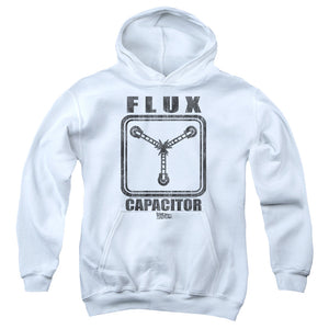 Back To The Future Flux Capacitor Kids Youth Hoodie White