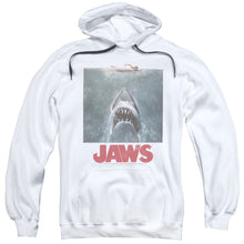 Load image into Gallery viewer, Jaws Distressed Jaws Mens Hoodie White