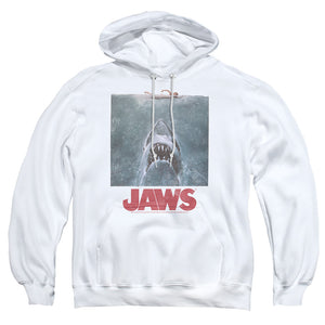 Jaws Distressed Jaws Mens Hoodie White