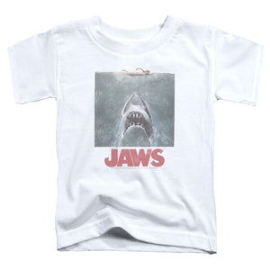 Jaws Distressed Jaws Toddler Kids Youth T Shirt White