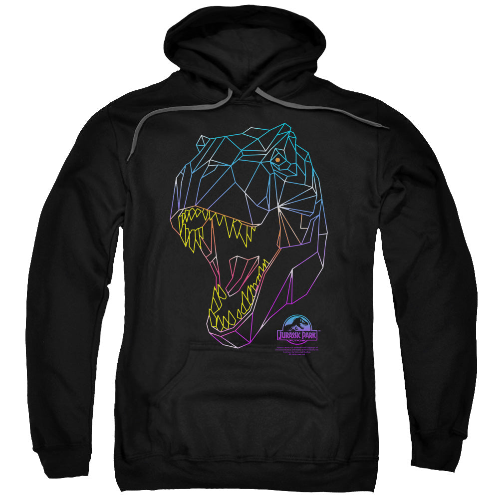 Jurassic Park Neon T-Rex Mens Hoodie Black