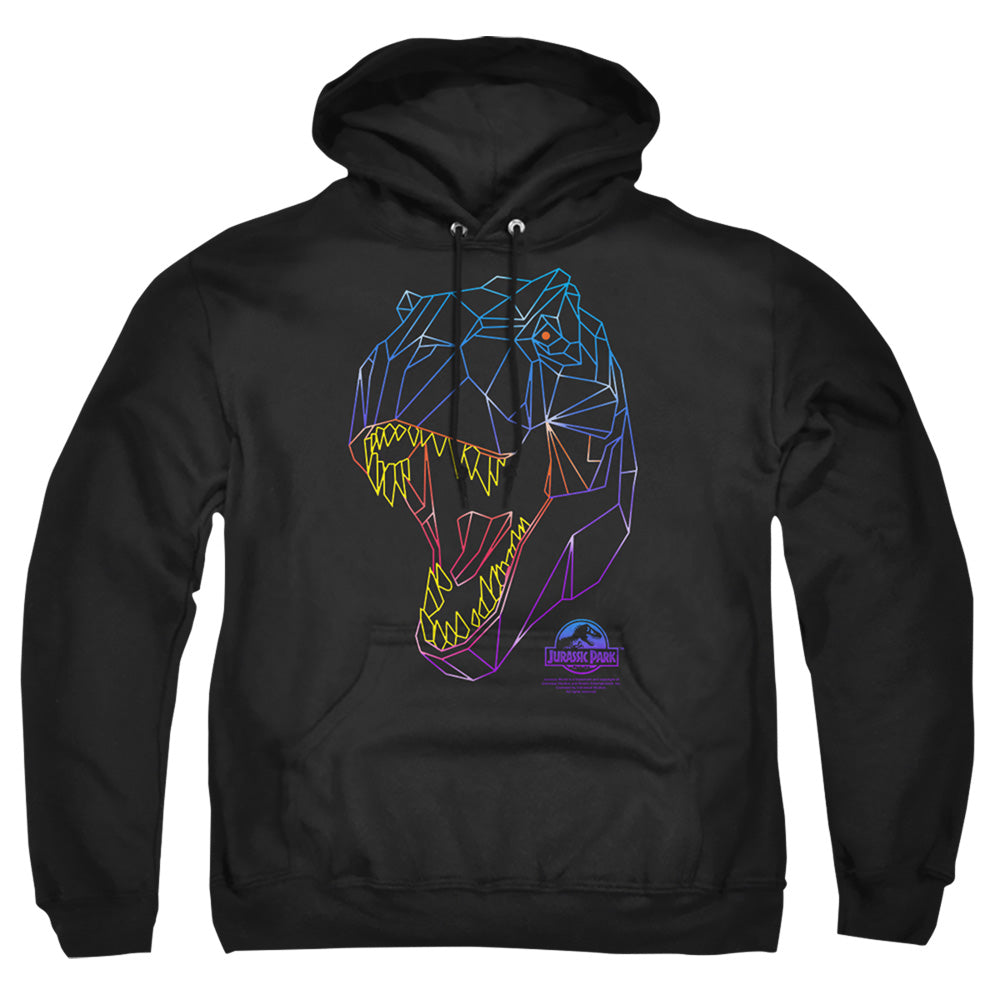 Jurassic Park Neon T Rex Mens Hoodie Black