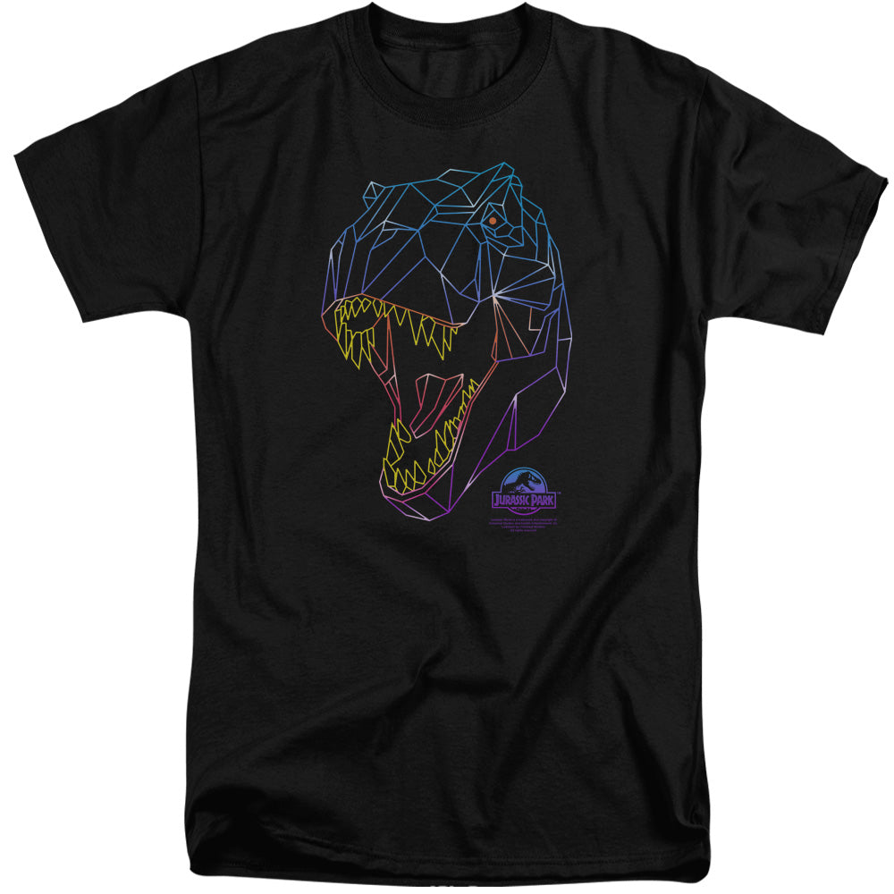 Jurassic Park Neon T-Rex Mens Tall T Shirt Black
