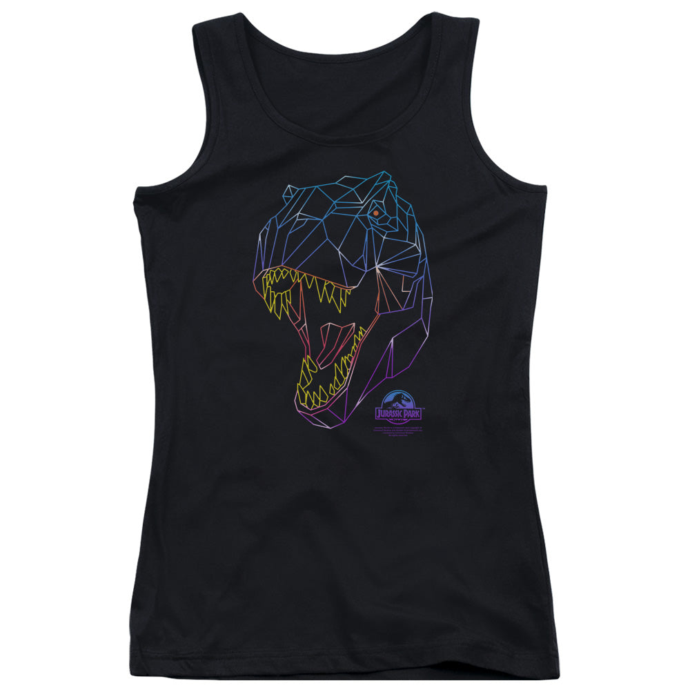 Jurassic Park Neon T-Rex Womens Tank Top Shirt Black