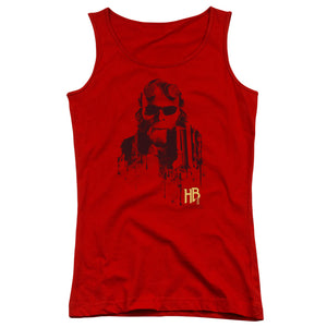 Hellboy II Splatter Gun Womens Tank Top Shirt Red