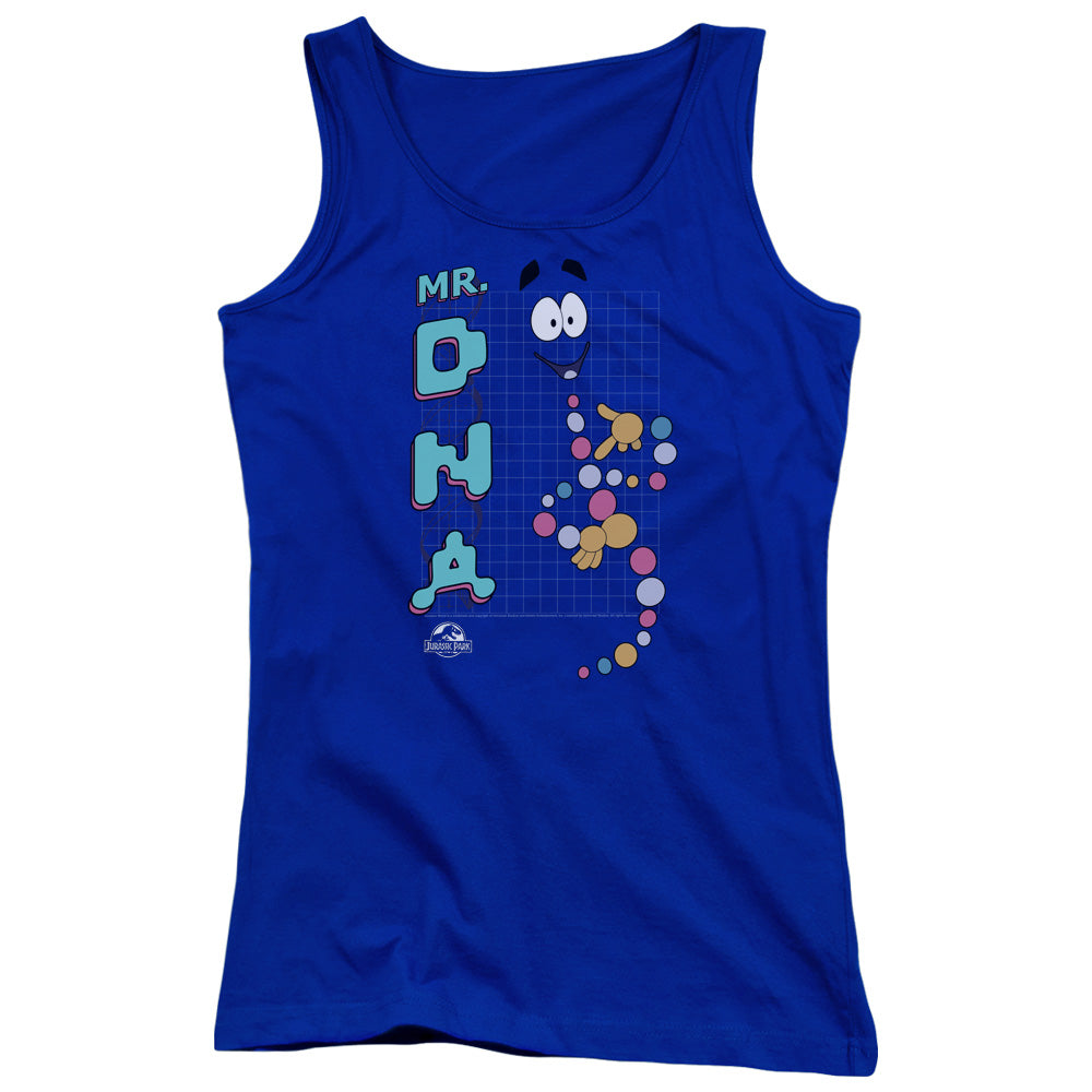 Jurassic Park Mr DNA Womens Tank Top Shirt Royal Blue